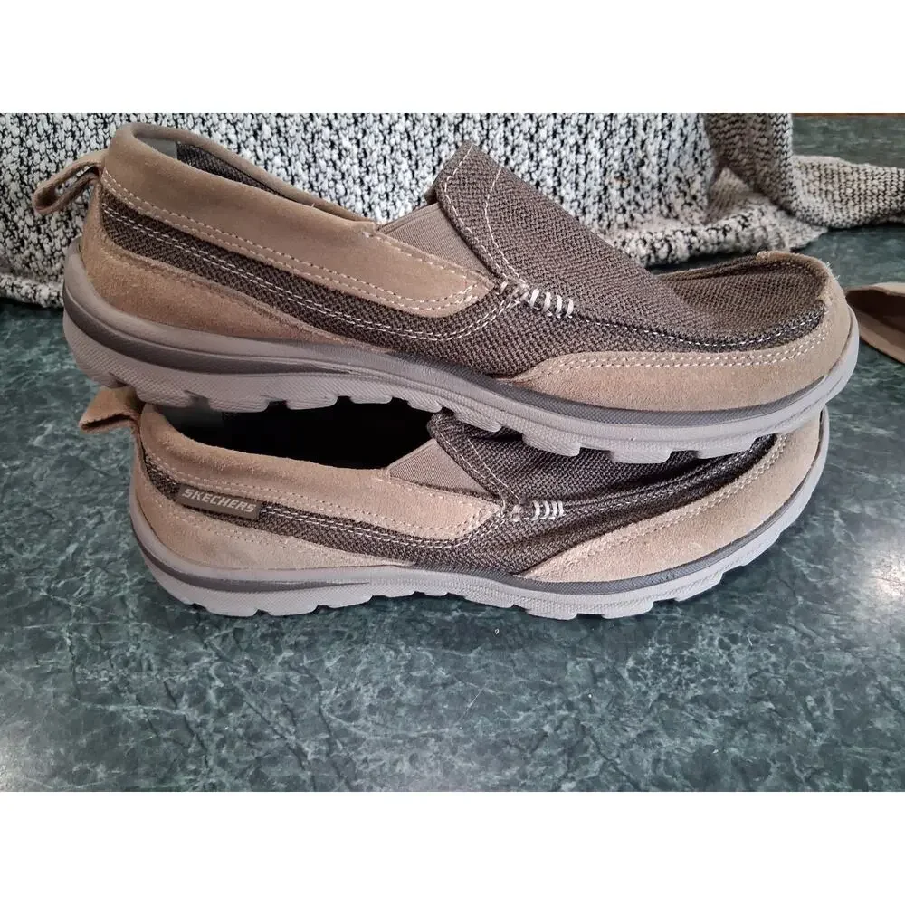 Skechers Relaxed Fit Superior Milford SN64365 Slip-on Loafer Shoes Mens 9 EEE